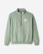Roots Organic Cooper Relaxed Half Zip Stein - EUCALYPTUS Roots Organic Cooper Relaxed Half Zip Stein - EUCALYPTUS