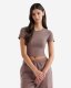 Roots Renew Knit Crop T-Shirt - CINDER BROWN Roots Renew Knit Crop T-Shirt - CINDER BROWN