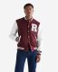 Roots Mens Vintage Varsity Jacket - MAROON/WHITE Roots Mens Vintage Varsity Jacket - MAROON/WHITE