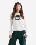 Roots Womens Organic Cooper Long Sleeve T-shirt - EGRET Roots Womens Organic Cooper Long Sleeve T-shirt - EGRET