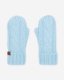 Roots Womens Olivia Cable Mitten - CLEAR SKY BLUE