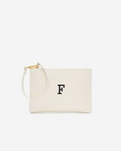 Roots Monogram Wristlet Ivory - F