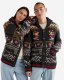Roots Cabin Shawl Fair Isle Cardigan - BLACK MIX