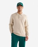 Roots Severn Long Sleeve Sweater Polo - FLAXSEED MIX Roots Severn Long Sleeve Sweater Polo - FLAXSEED MIX