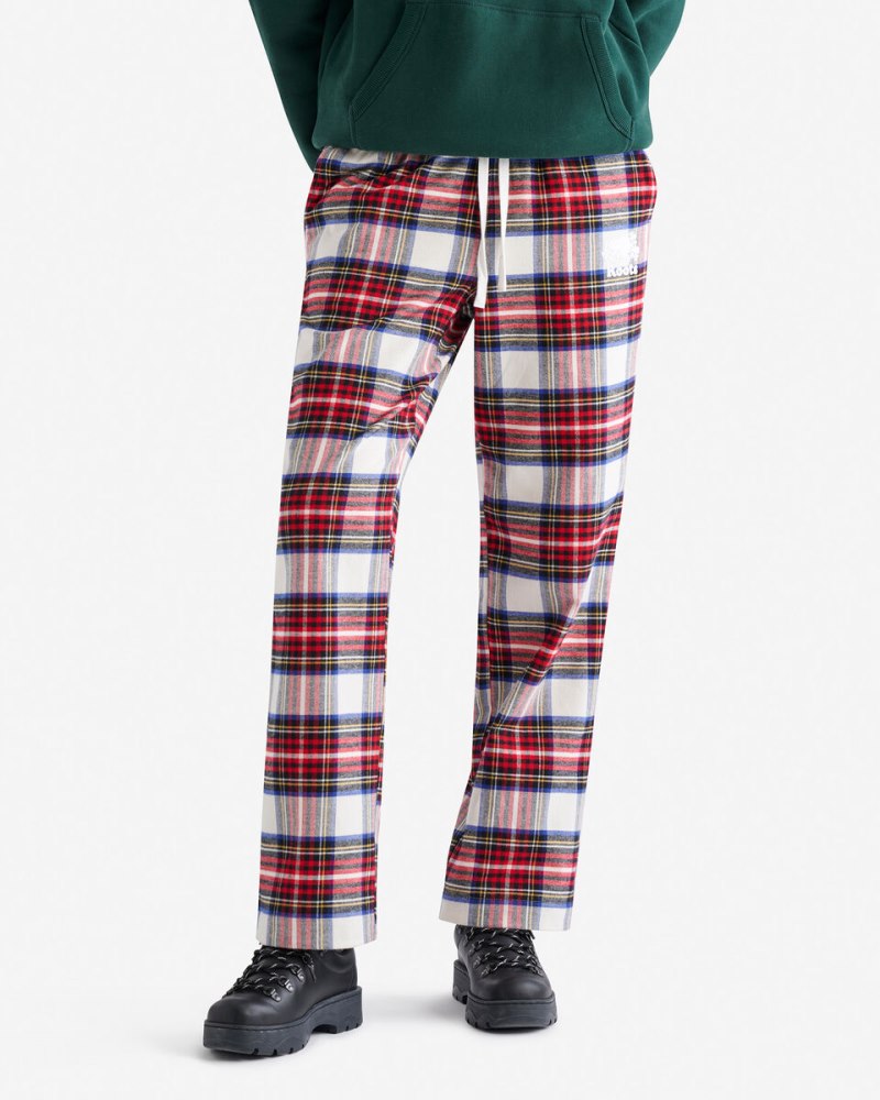 Roots Womens Inglenook Pajama Pant - CREAM STEWART PLAID